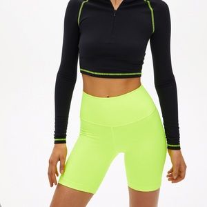 TNA Aritzia neon biker shorts
